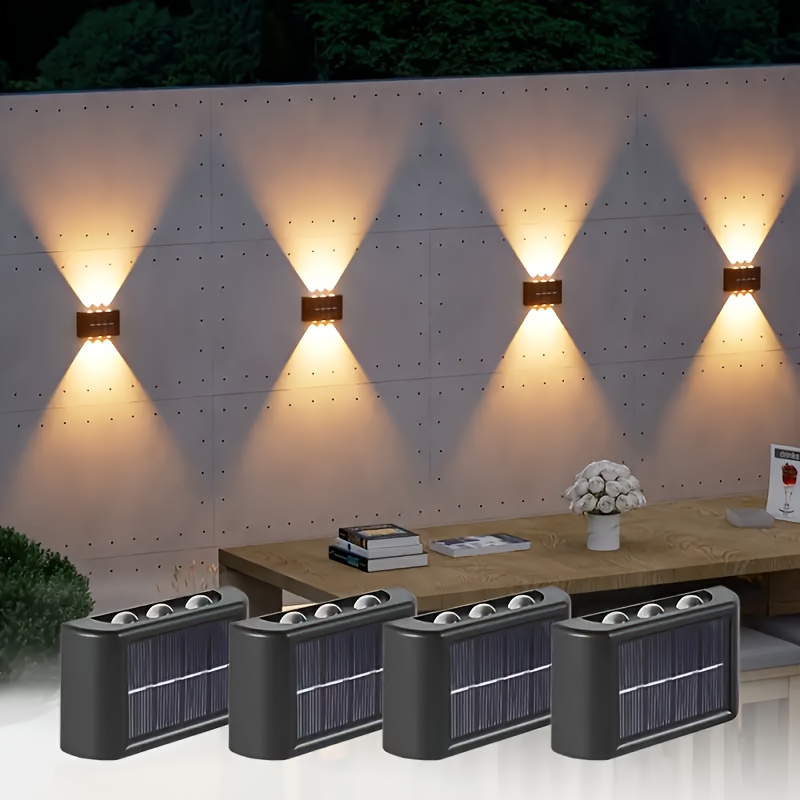 Waterproof Junction Box Solar - LEDソーラーライト 屋外防水 ソーラーウォールランプ 上下発光 ガーデンフェンス装飾用 ソーラー式ウォールランプ