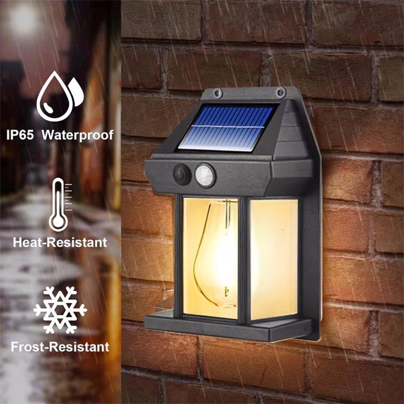 Waterproof Junction Box Solar - 屋外ソーラーランプ,防水,壁照明,庭の装飾,タングステン電球,太陽光,通路,フェンスランプ,庭,洗濯機