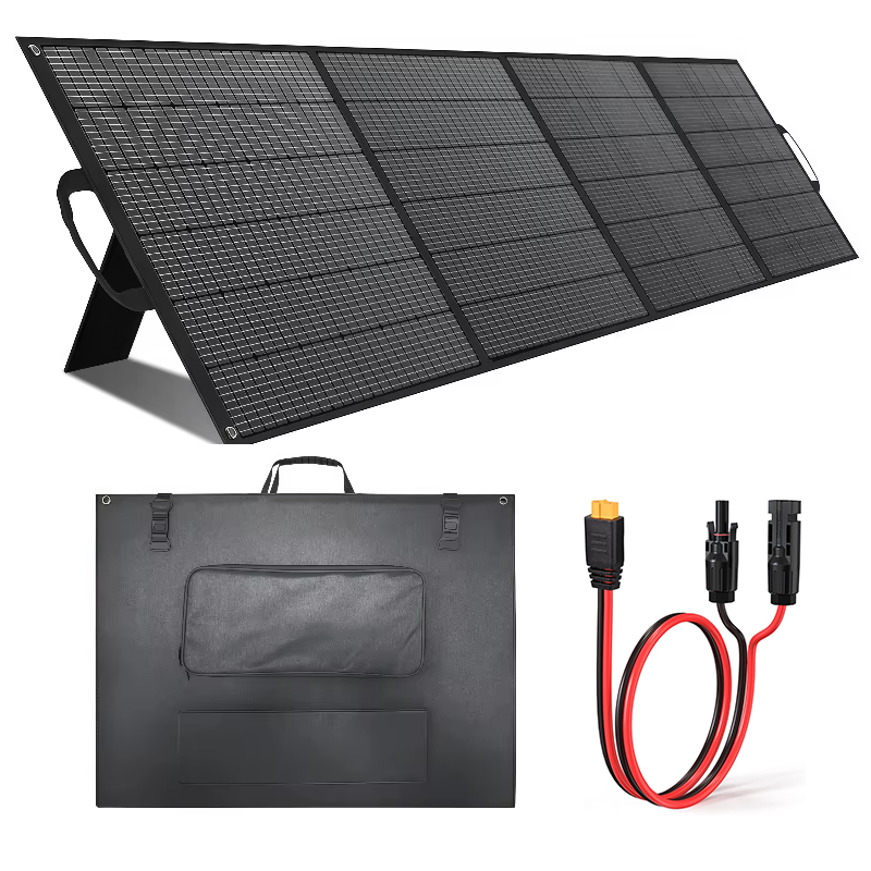 Folding Solar Panel - ALECTER 400W ポータブル4プレートETFE単結晶折りたたみ式ソーラーパネル 23.5%効率 IP65防水 CE
