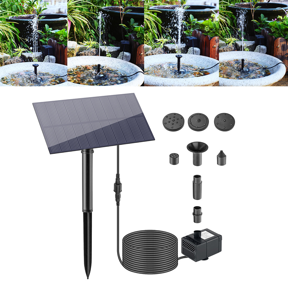 Renewable Energy Kits - 5 ワット 5 ボルト噴水庭の装飾ステーク太陽光発電パネルウォーターポンプ散水システム 180L/h キットプール水槽用