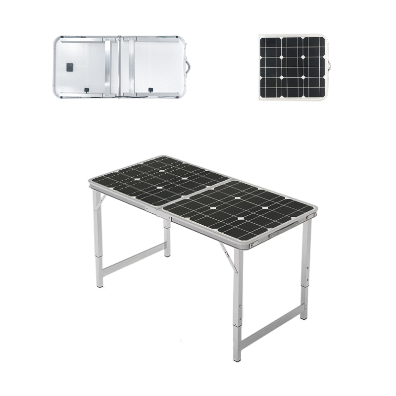 Folding Solar Panel - 100W エネルギー屋外ソーラーチャージャーパネル ポータブル折りたたみピクニックテーブル キャンプ用折りたたみスツールセット 携帯電話充電用