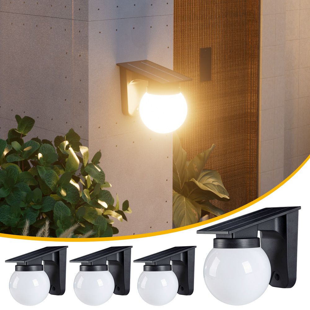 Waterproof Junction Box Solar - ソーラー球形ウォールライト 屋外IP65防水 ラウンドボールガーデンライト フェンス、パティオ、庭、雰囲気のある通路の装飾用