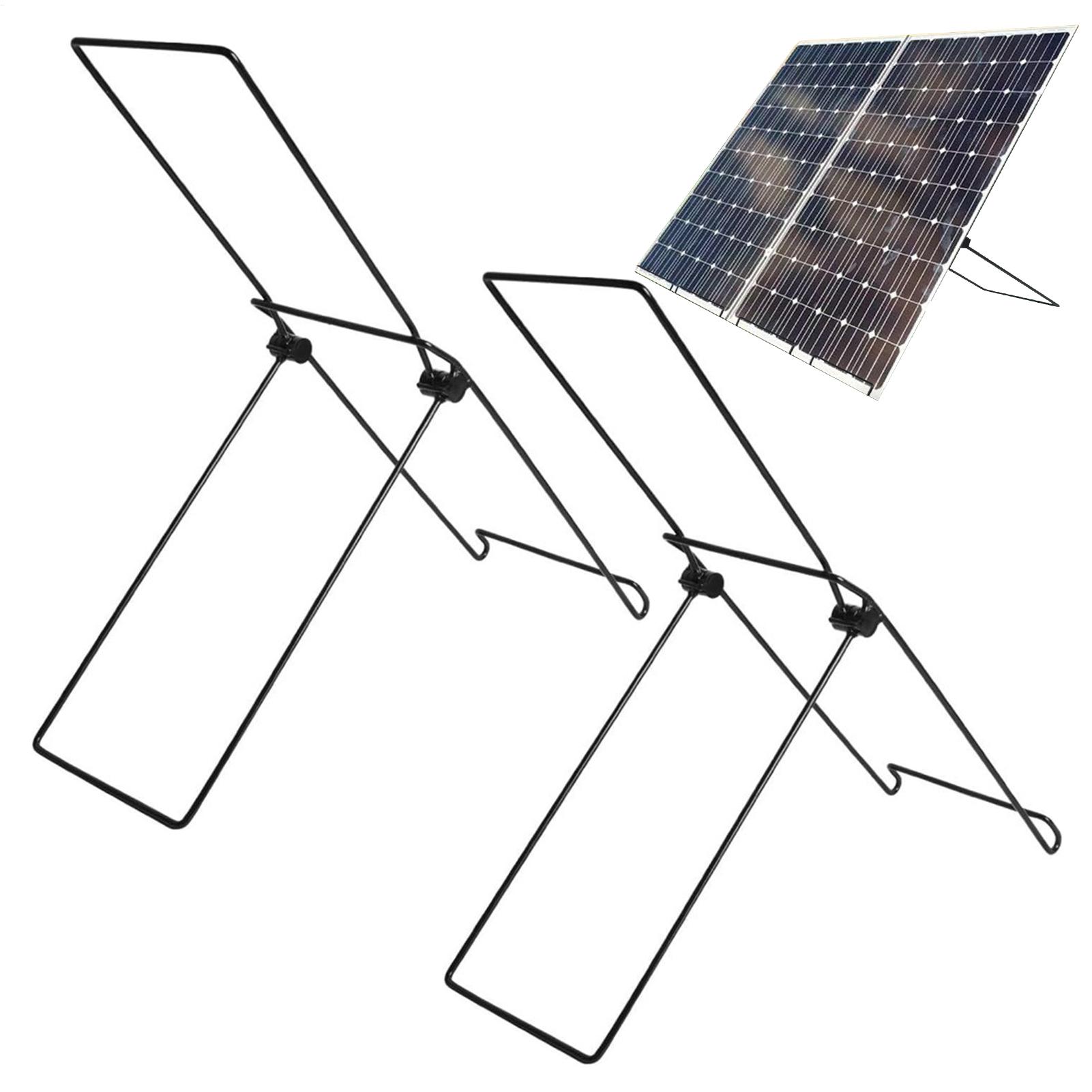 Folding Solar Panel - 2 個ソーラーパネル傾斜マウントブラケット折りたたみソーラーパネルブラケット軽量頑丈な屋外折りたたみラックウォーキング用