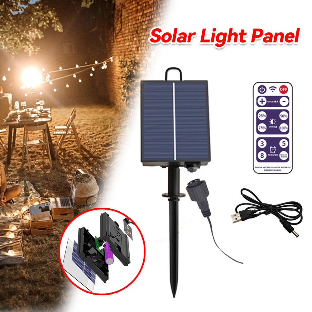 Renewable Energy Kits - 1-5個入り ソーラーバッテリーボックスキットパック 電池式リチウムパネルライト ドリル、掘削機、リモコン付き 12000mAh LEDストリングストリップランプ用