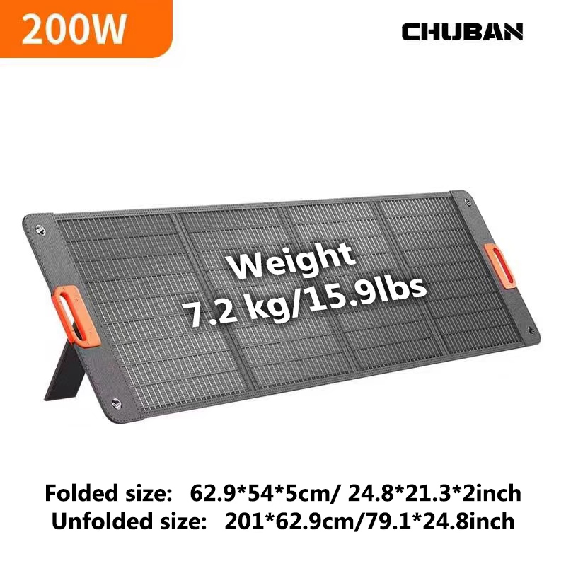 Folding Solar Panel - 200W折りたたみ式ソーラーパネル 400w 100w ポータブル屋外キャンプ用発電機充電器