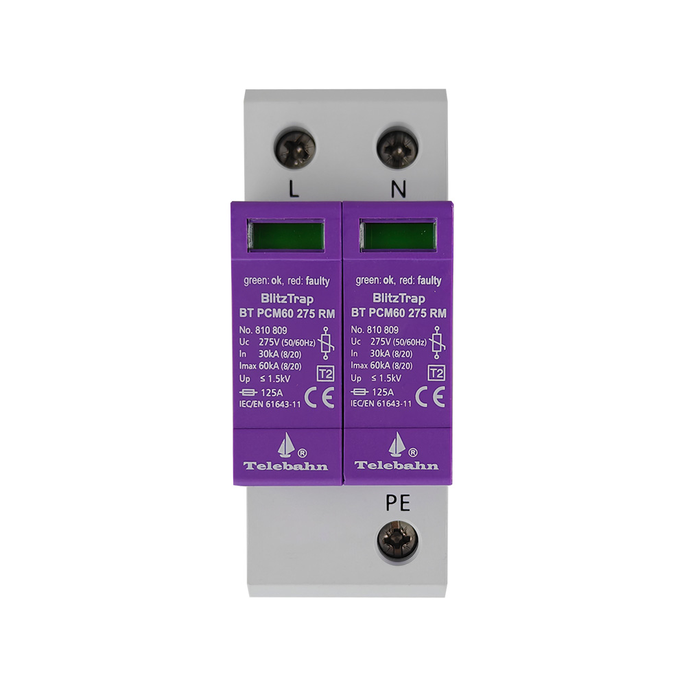 Ac Surge Protector - AC SPD 150V/275V/320V/385V 30-60kA 2極単相TNシステム用電力サージプロテクタ