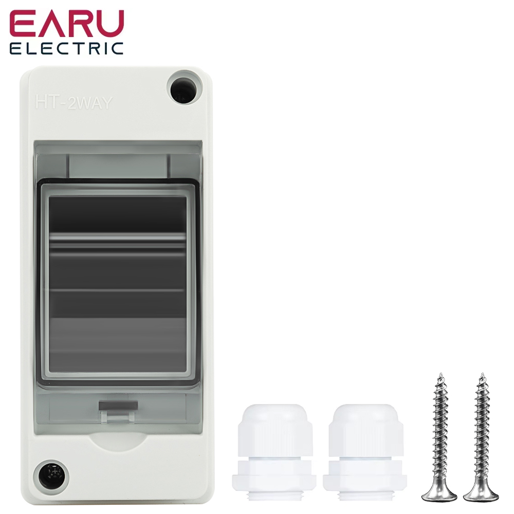 Waterproof Junction Box Solar - 防水配電ブレーカーボックス,2ウェイPC ABSプラスチック,屋外電気ソーラージャンクションボックス,ip65パネル取り付けHT-2
