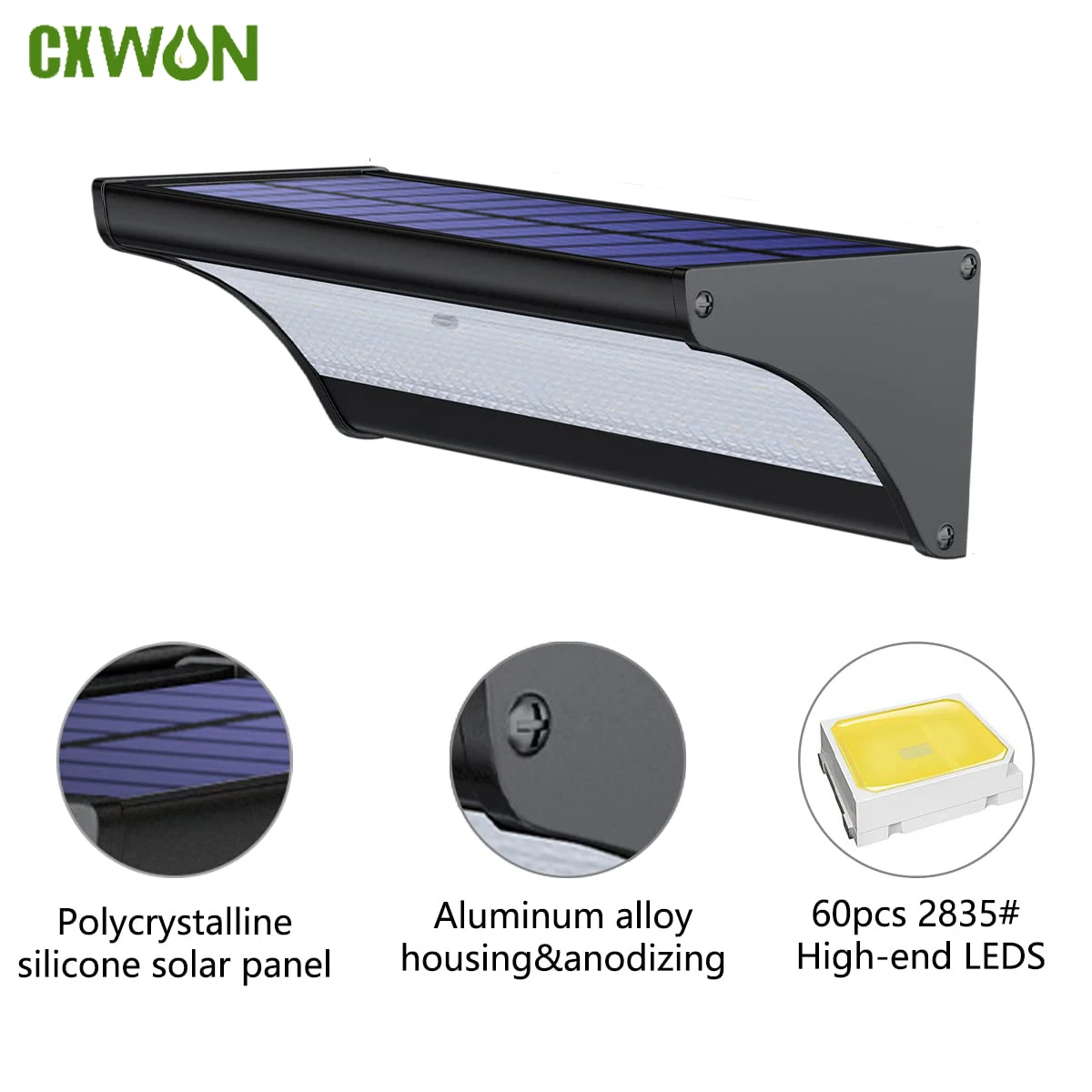 60/48Led 屋外ソーラーウォールライトソーラーフラッド - Waterproof Junction Box Solar のレビューと価格