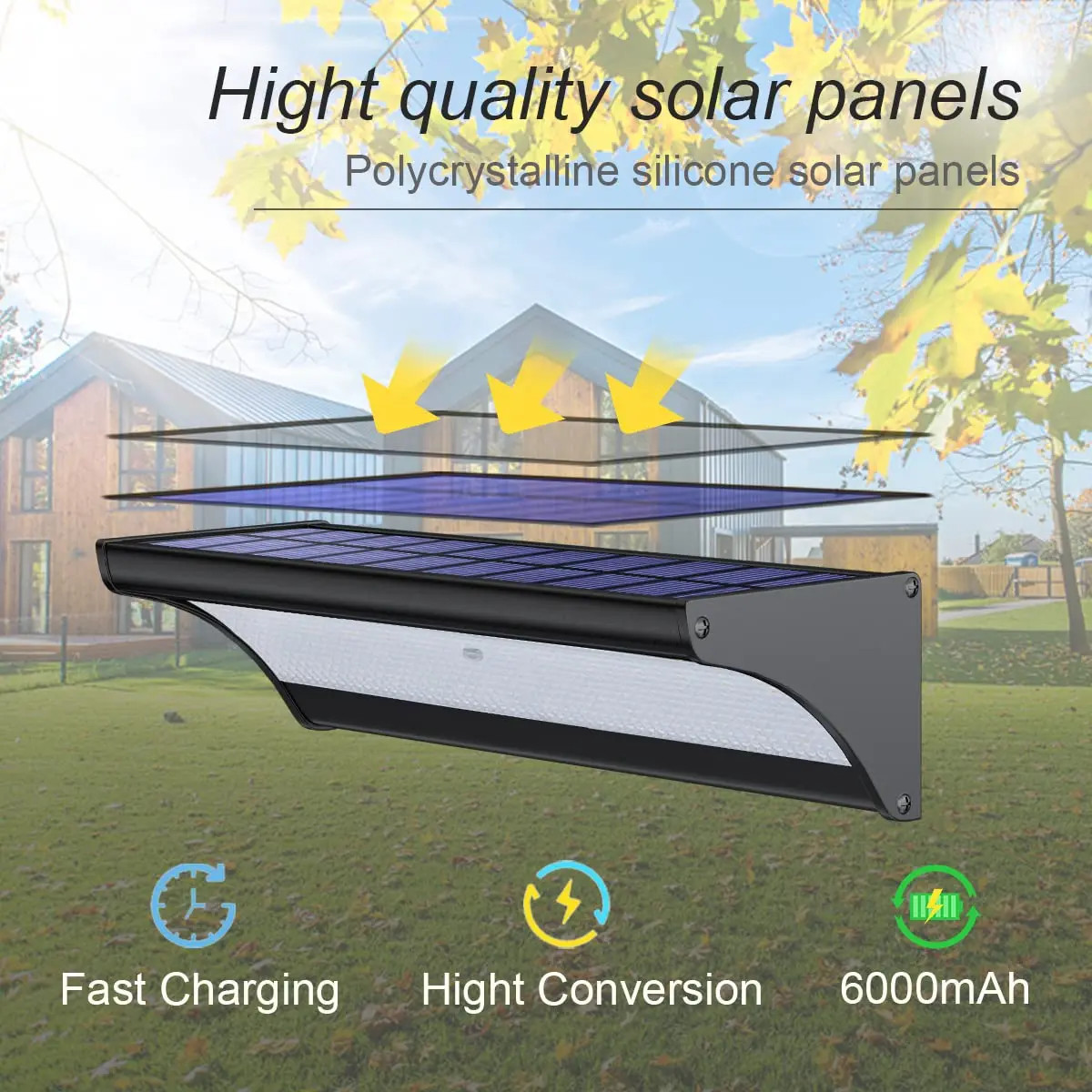 60/48Led 屋外ソーラーウォールライトソーラーフラッド - Waterproof Junction Box Solar のレビューと価格