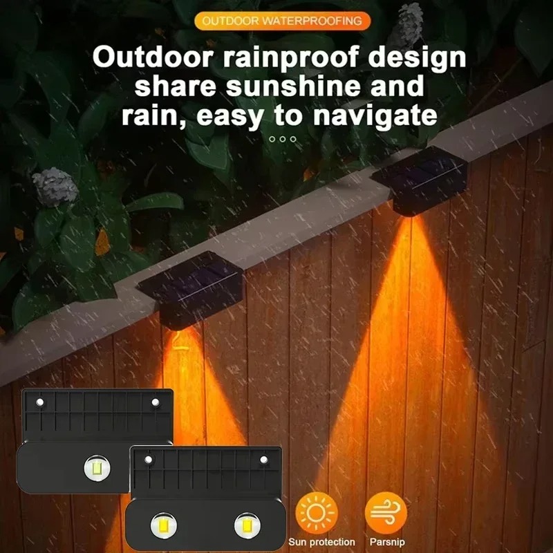 1/2/4 個ソーラーウォールライト屋外防水ガーデンステップ - Waterproof Junction Box Solar のレビューと価格