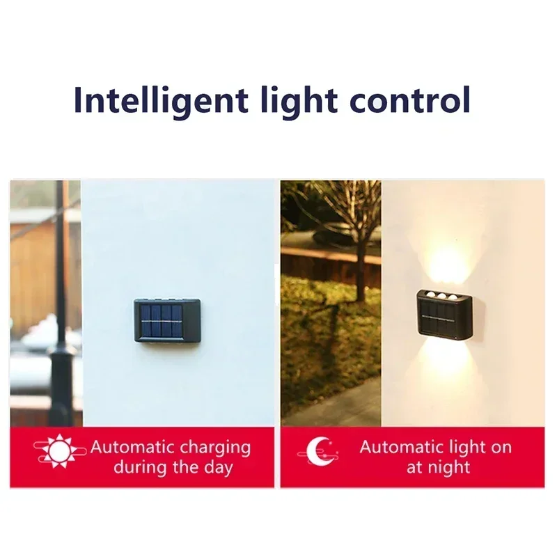 LEDソーラーライト 屋外防水 ソーラーウォールランプ 上下 - Waterproof Junction Box Solar のレビューと価格
