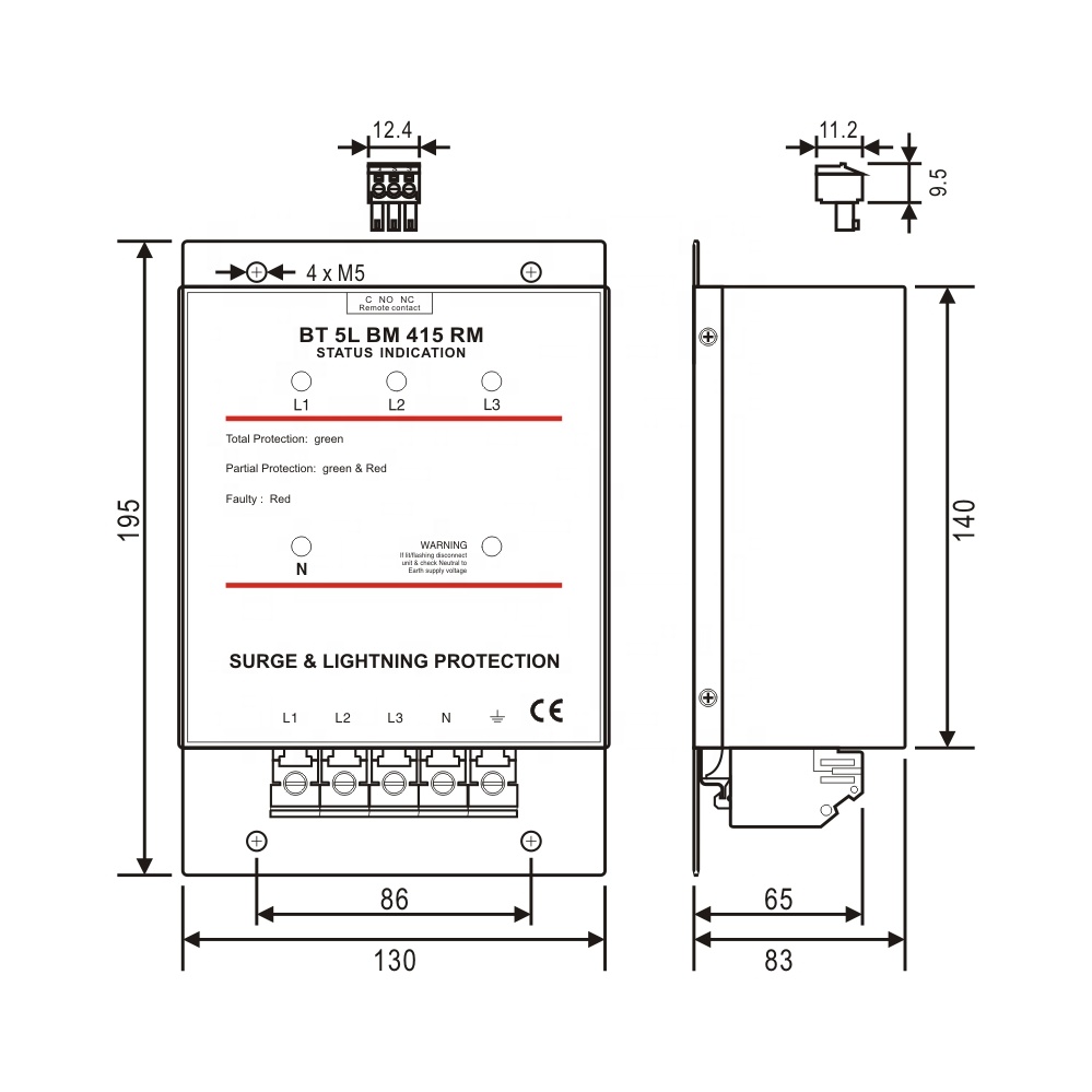 380V 400V 415V 280kA 40kA×7回路  - Ac Surge Protector のレビューと価格