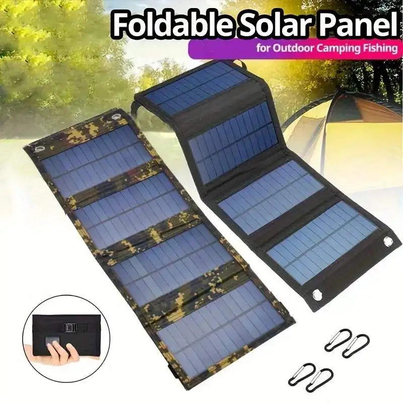 ポータブル USB 折りたたみソーラーパネル折りたたみソーラ - Folding Solar Panel のレビューと価格