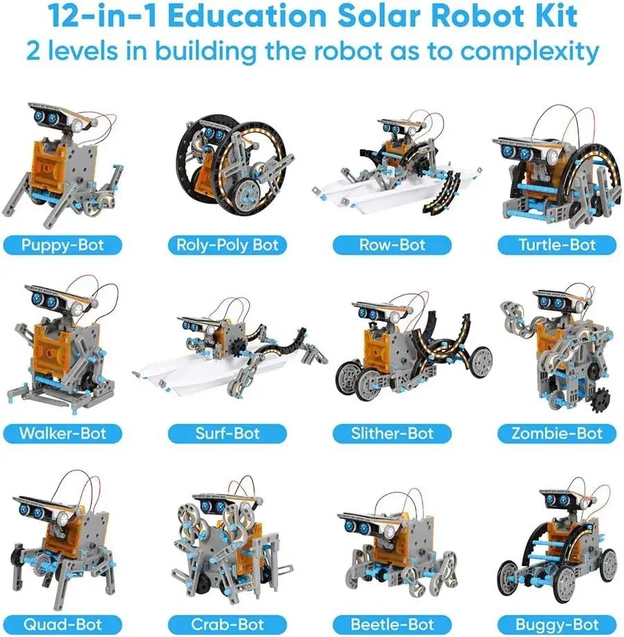 13-in-1 教育ソーラーロボットおもちゃ DIY 建築科 - Renewable Energy Kits のレビューと価格