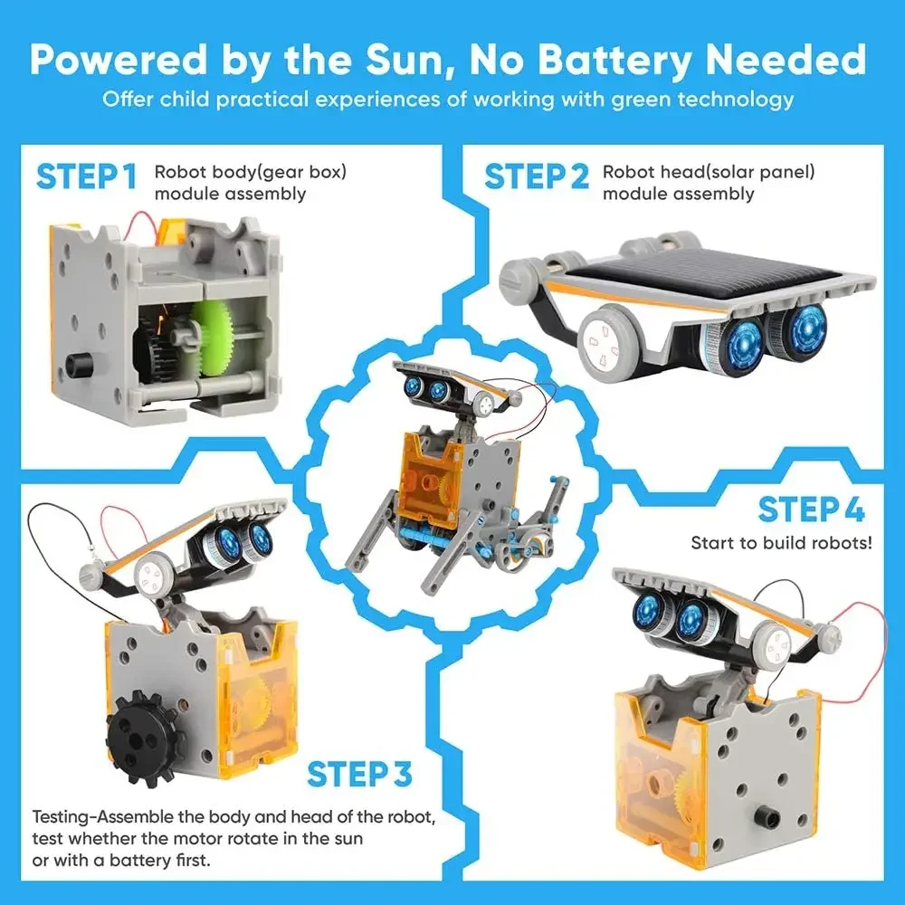 13-in-1 教育ソーラーロボットおもちゃ DIY 建築科 - Renewable Energy Kits のレビューと価格