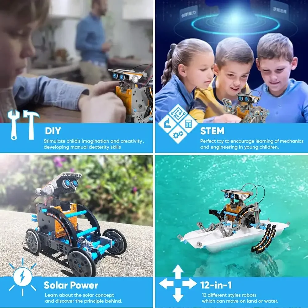 13-in-1 教育ソーラーロボットおもちゃ DIY 建築科 - Renewable Energy Kits のレビューと価格