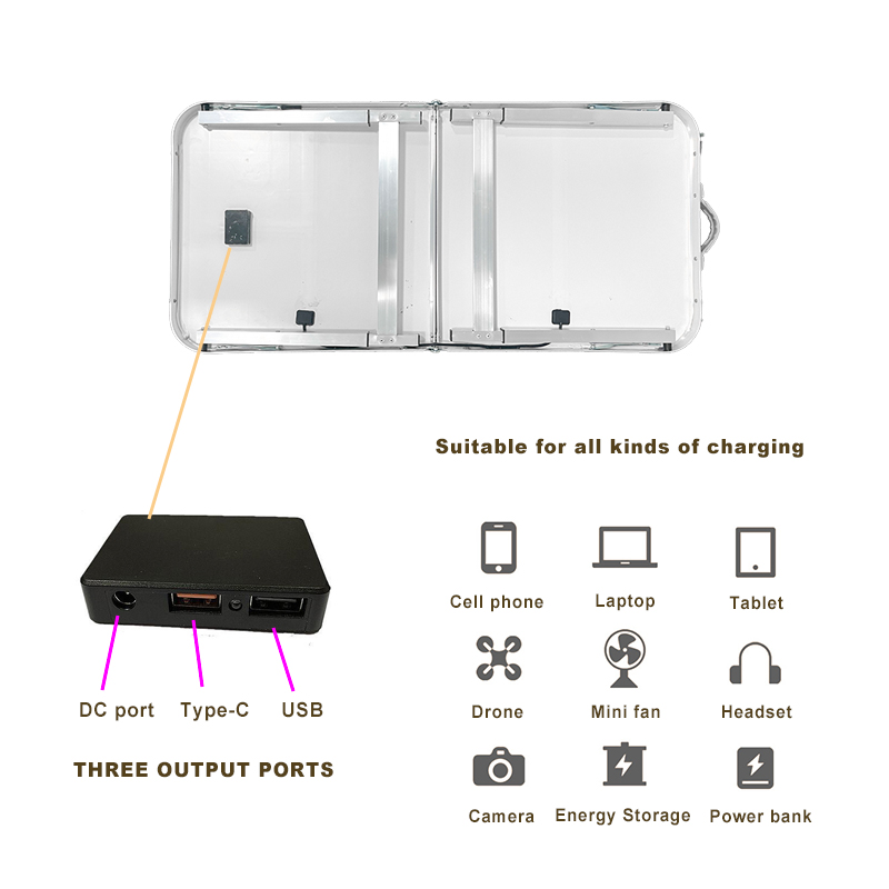 100W エネルギー屋外ソーラーチャージャーパネル ポータブ - Folding Solar Panel のレビューと価格