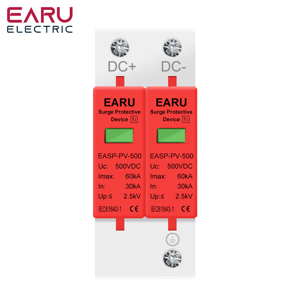 EARU 2P DC SPD サージ保護デバイス 500V  - Ac Surge Protector のレビューと価格