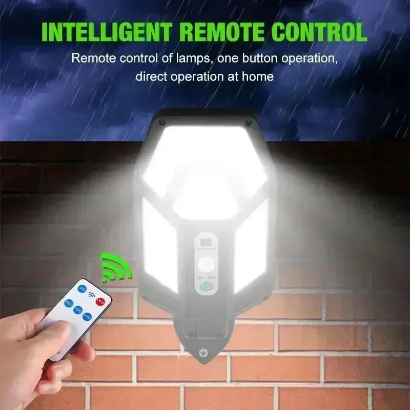 12000LM強力ソーラーウォールランプ、リモコン付き屋外I - Waterproof Junction Box Solar のレビューと価格