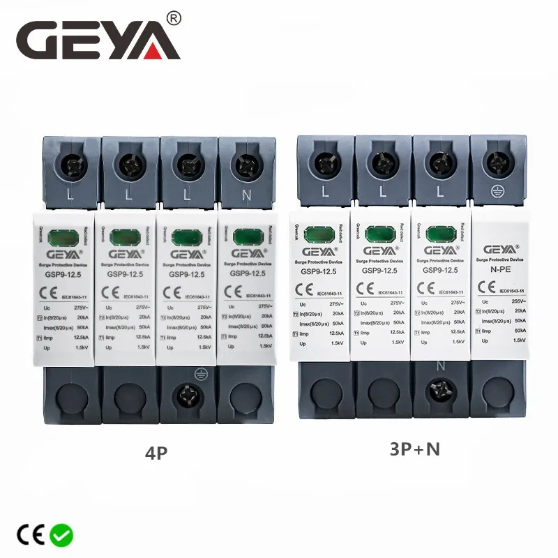 GEYA GSP9 12.5KA T1 + T2 SPD 4 - Ac Surge Protector のレビューと価格