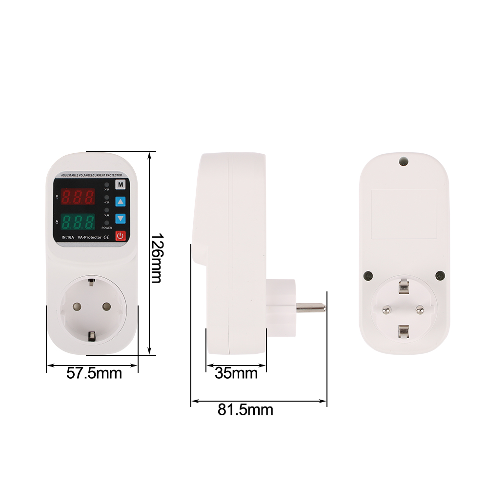 自動電圧電流保護ソケット,EUプラグ,調整可能な電力保護,サ - Ac Surge Protector のレビューと価格