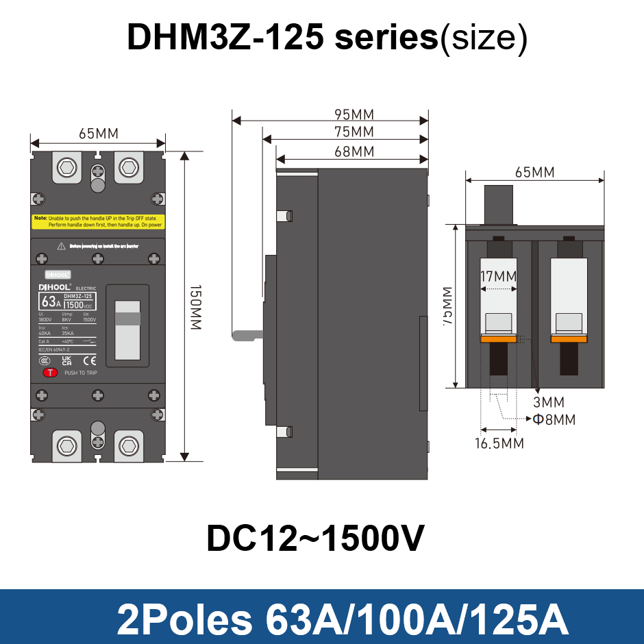 DC MCCB モールドケースサーキットブレーカー 2P 1 - Ac Surge Protector のレビューと価格