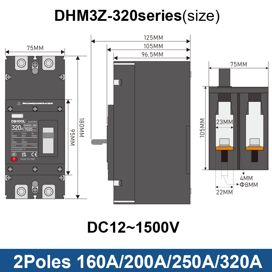 DC MCCB モールドケースサーキットブレーカー 2P 1 - Ac Surge Protector のレビューと価格