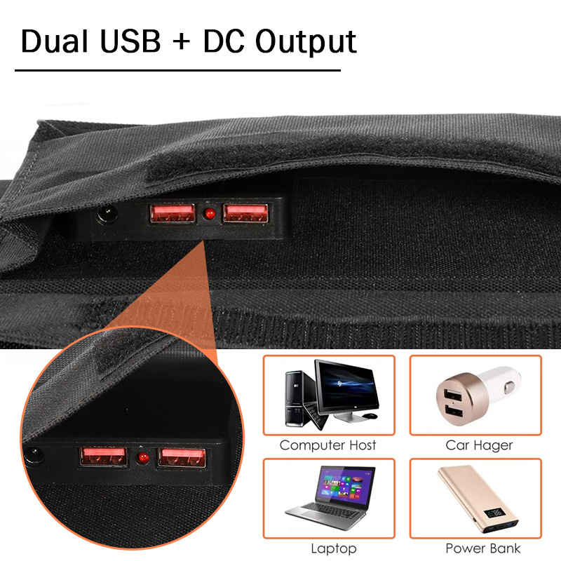 屋外キャンプハイキング折りたたみ式USBソーラーパネル充電器 - Folding Solar Panel のレビューと価格