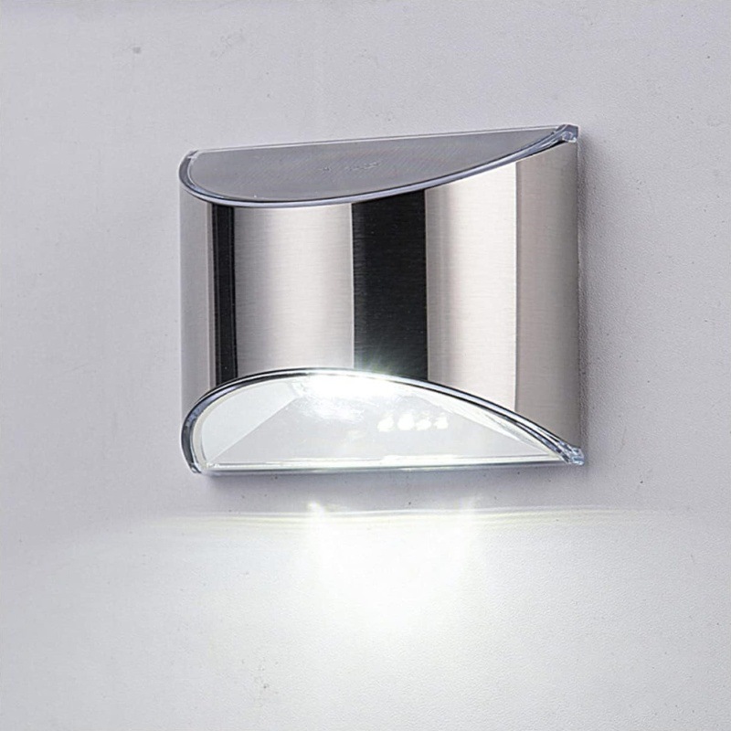 2 個ソーラーガーデンライトステンレス鋼中庭壁ランプ防水屋外 - Waterproof Junction Box Solar のレビューと価格