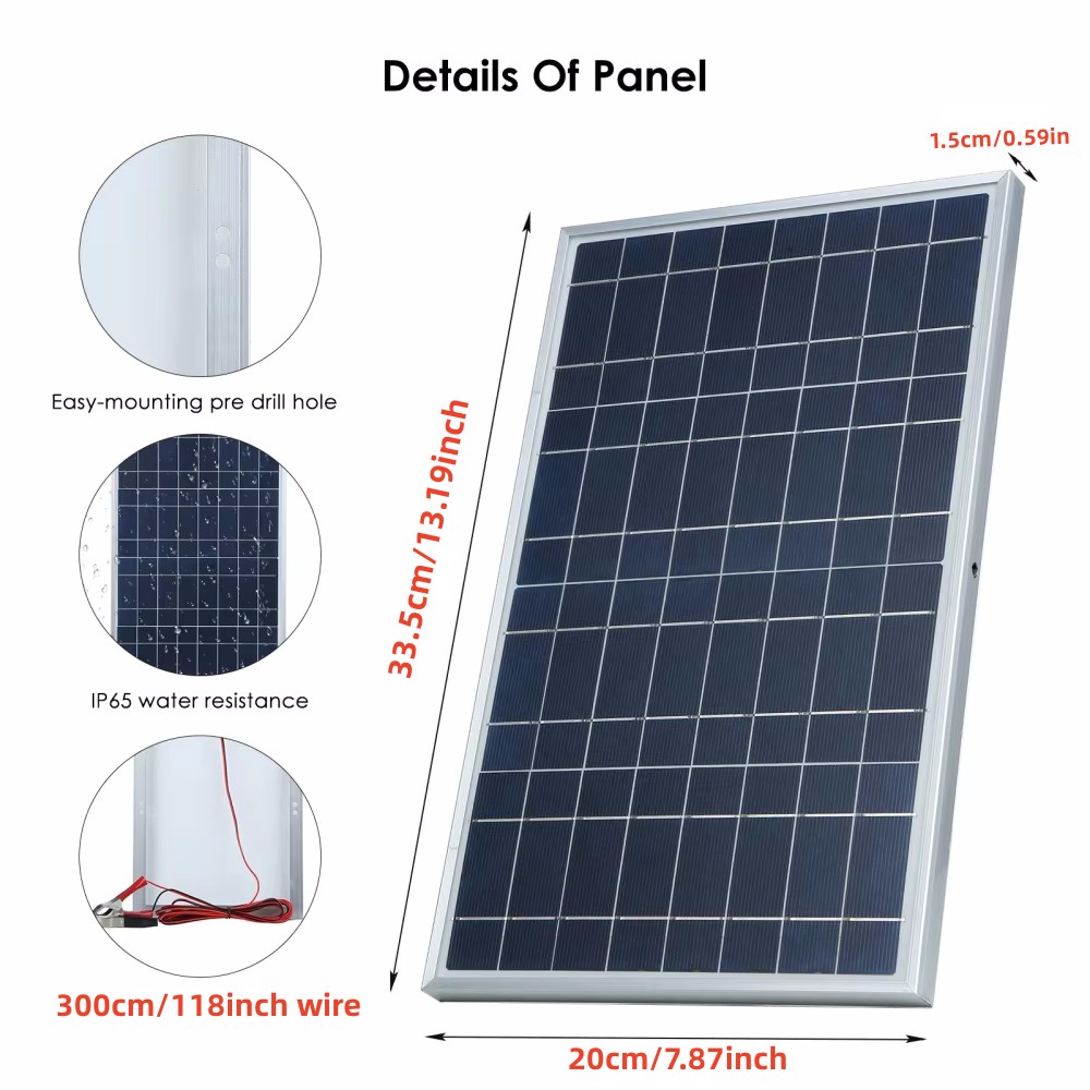 35 ワットソーラーパネルキット完全な 12V 多結晶太陽光 - Renewable Energy Kits のレビューと価格