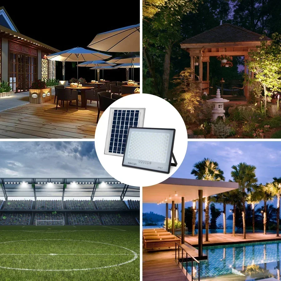 500 ワットソーラーライト屋外ガーデン LED リフレクタ - Waterproof Junction Box Solar のレビューと価格
