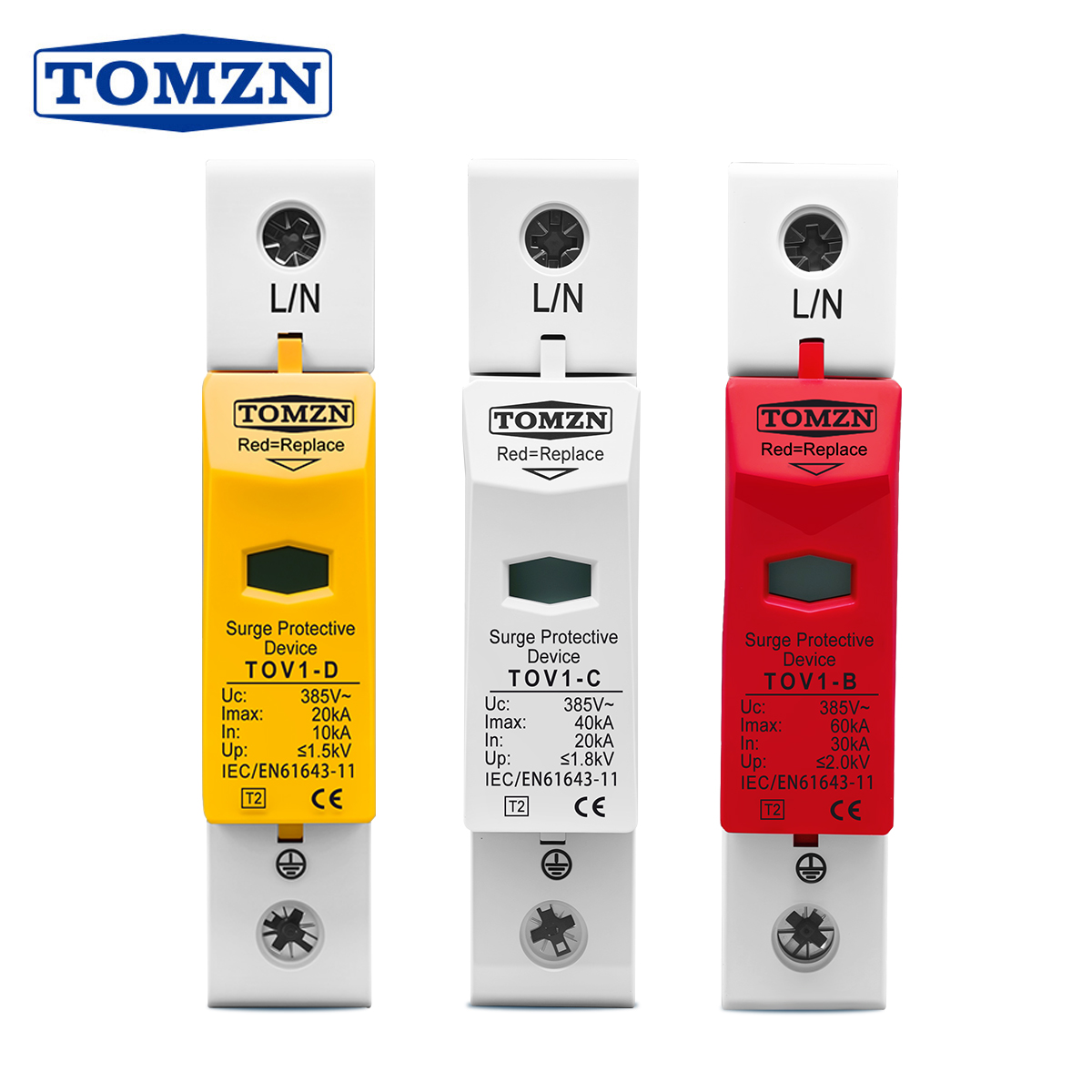 TOMZN AC SPD 1P 20KA 40KA 60KA - Ac Surge Protector のレビューと価格