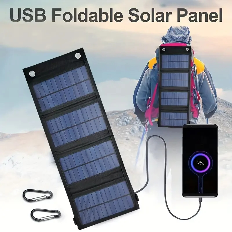 ポータブルUSB折りたたみ式ソーラーパネル、旅行用折りたたみ - Folding Solar Panel のレビューと価格