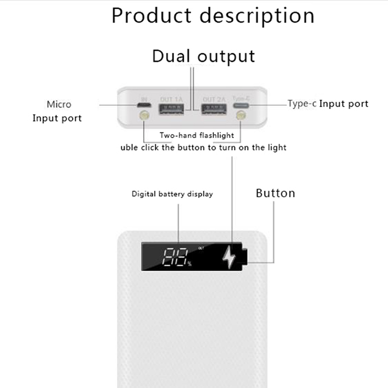 18650パワーバンク,5x18650,ポータブル外部バッテ - Renewable Energy Kits のレビューと価格
