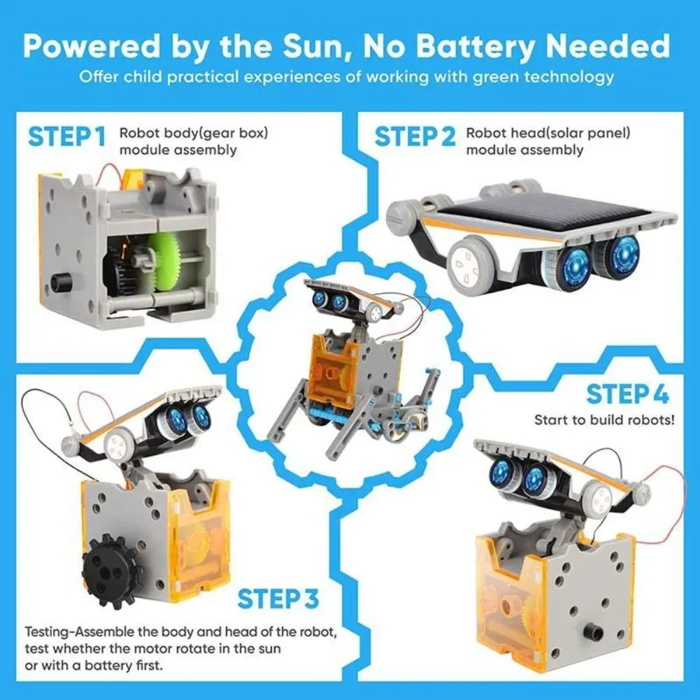 13 in 1 ソーラーロボット科学キット DIY ビルディ - Renewable Energy Kits のレビューと価格