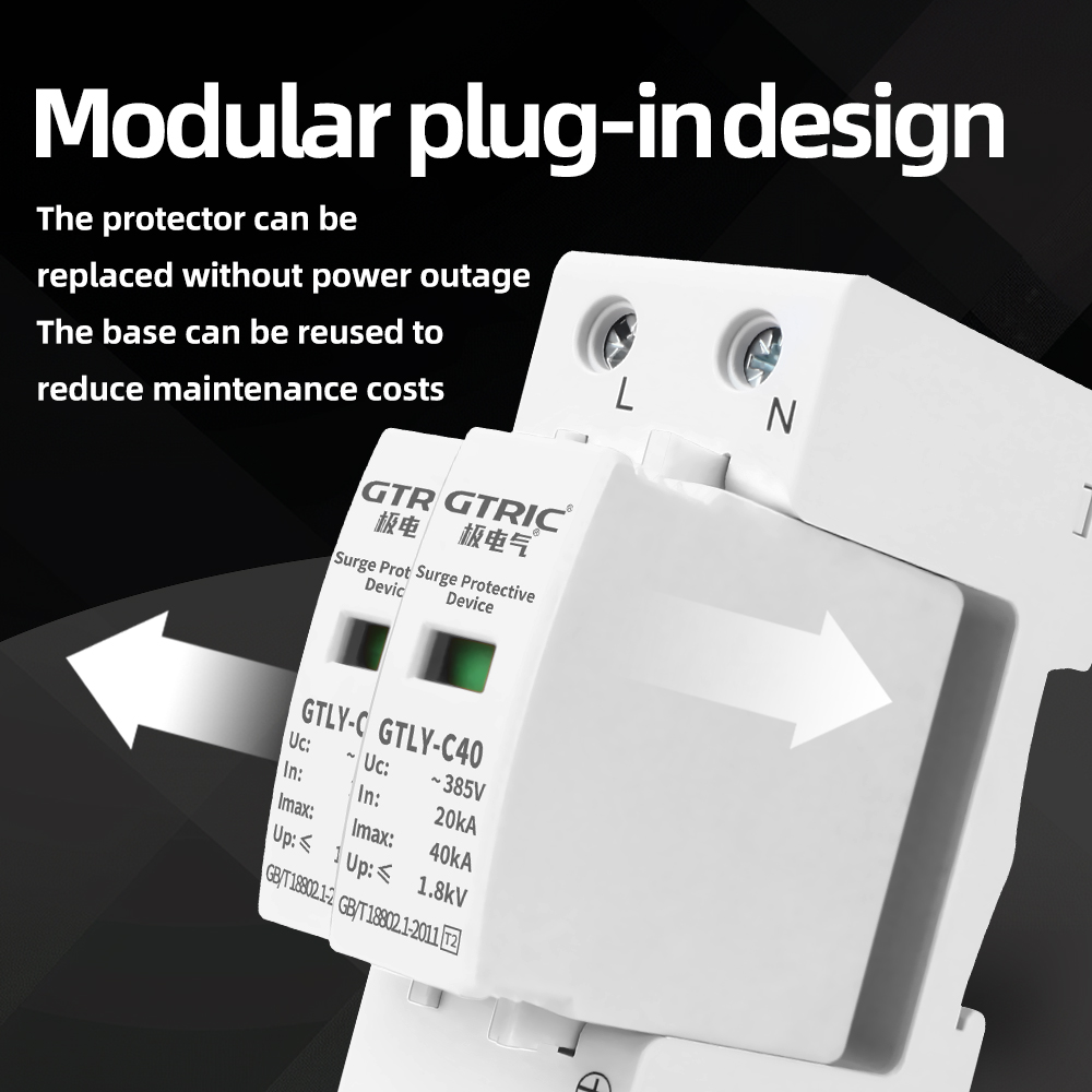 GTRIC 2P AC SPD サージ保護装置 40KA 6 - Ac Surge Protector のレビューと価格