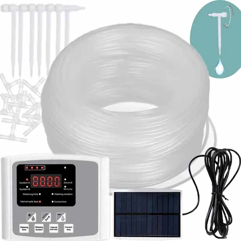 庭用調整可能バルブ点滴灌漑装置ダブルポンプコントローラータイ - Renewable Energy Kits のレビューと価格